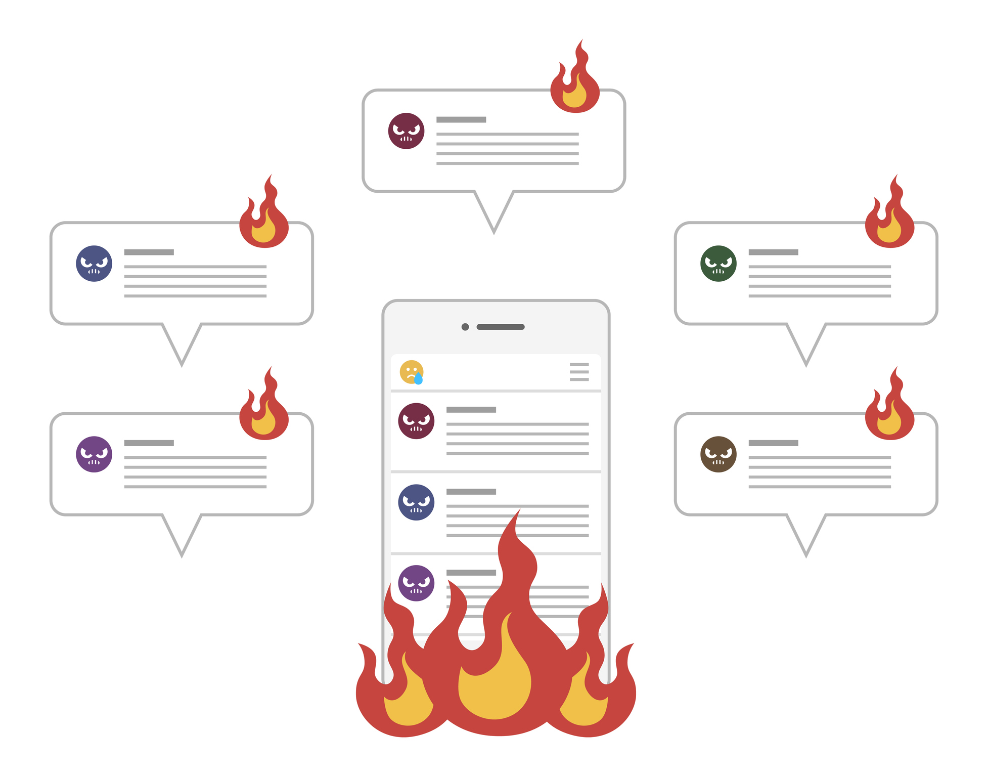 Burning and spreading of SNS